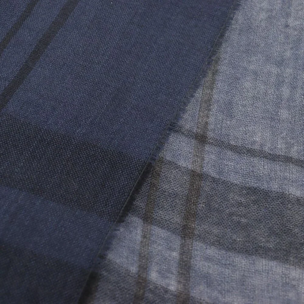 Dior Homme 133 Cashmere Silk Logo Embroidery Checked Scarf